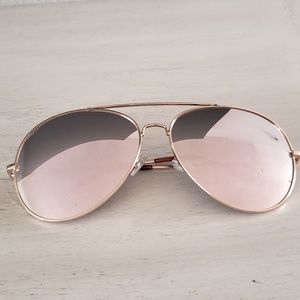 Women's Trendy Rose Gold sunglasses Aviator